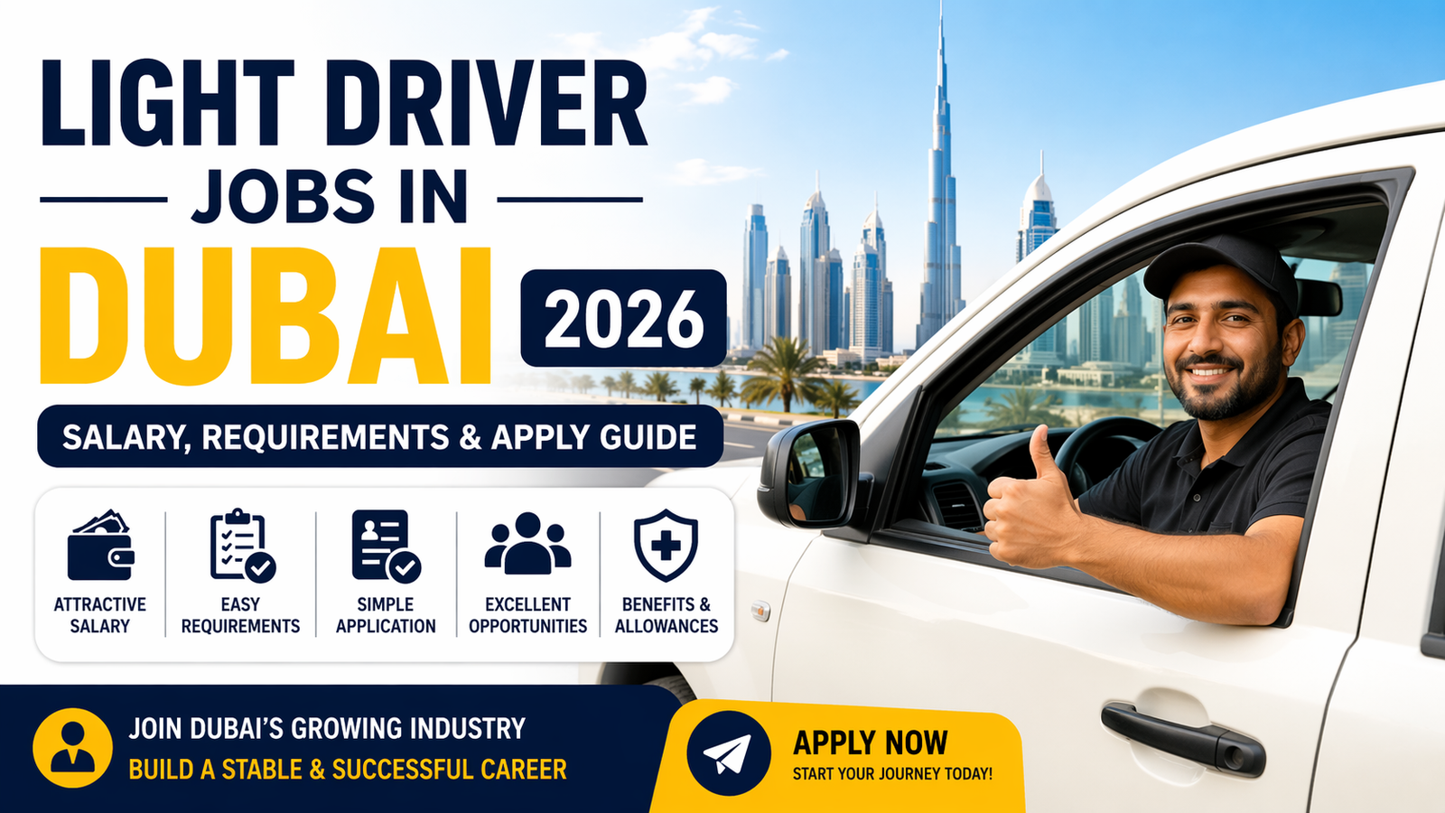 Light Driver Jobs in Dubai 2026